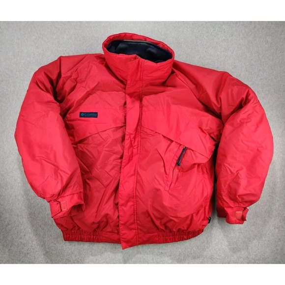 Vintage 90s Columbia DOWN Mens XL Large‎ Whirlibird 3-in-1 RED Puffer Ski Jacket - Picture 1 of 16